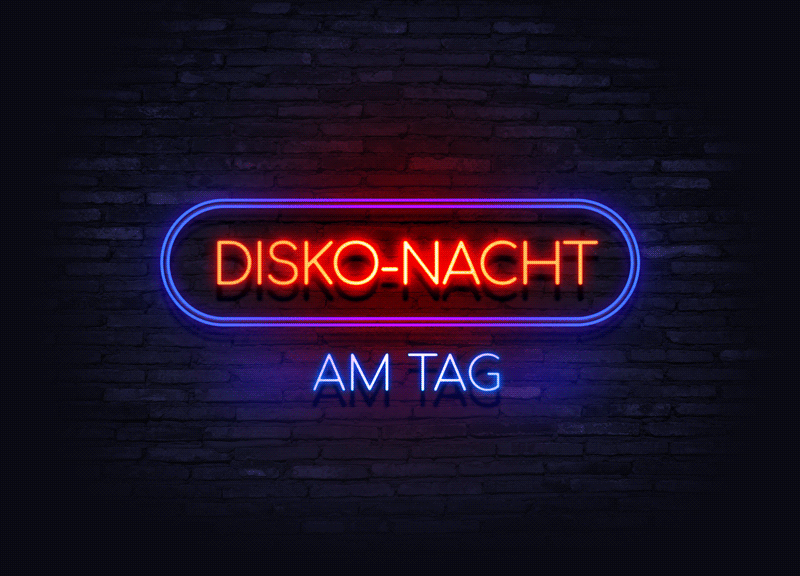 Disko-Nacht am Tag